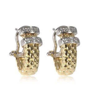 FOPE Hoop Earring in 18k White Gold/Yellow Gold 0.11 CTW
